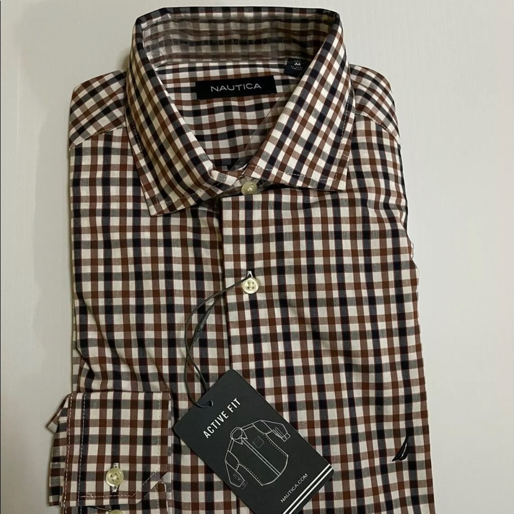 Nautica Mens Full Sleeve Check Shirt